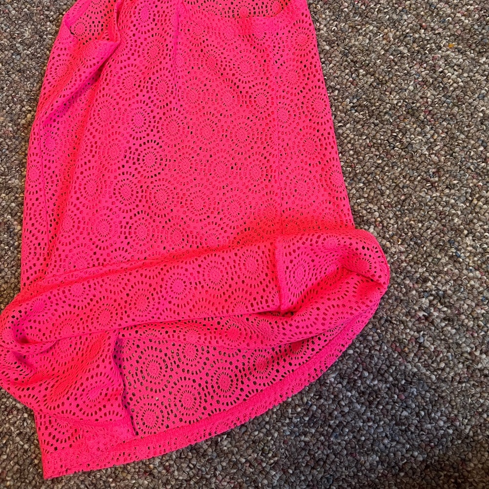 Pink swimsuit cover up